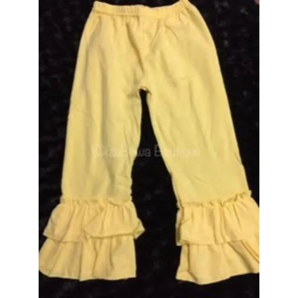 Yellow & Grey Deer Dress and Ruffle Pant Set YGDP3T MED 3T NWT Boutique